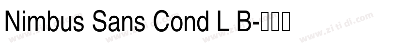 Nimbus Sans Cond L B字体转换
